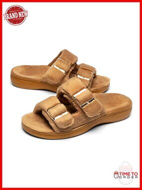 Women's Orthopedic Arch Support Slippers Open Toe Heel Cup Indoor Outdoor